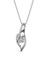 thumb 925 Sterling Silver Moissanite White Minimalist Link Necklace 1