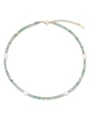 thumb Brass Crystal Irregular Minimalist Cuban Necklace 0