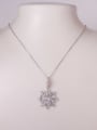 thumb 925 Sterling Silver Cubic Zirconia White Minimalist Beaded Necklace 3