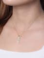 thumb 925 Sterling Silver Cubic Zirconia White Letter Minimalist Initials Necklace 3