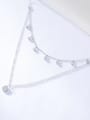 thumb 925 Sterling Silver Cubic Zirconia White Minimalist Link Necklace 1