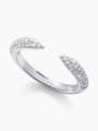 thumb 925 Sterling Silver Cubic Zirconia White Minimalist Band Ring 1