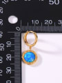 thumb 925 Sterling Silver Synthetic Opal Multi Color Minimalist Drop Earring 4