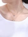 thumb 925 Sterling Silver Cubic Zirconia White Minimalist Link Necklace 1