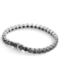 thumb 925 Sterling Silver Cubic Zirconia Black Minimalist Tennis Bracelet 2