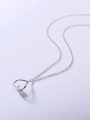 thumb 925 Sterling Silver Imitation Pearl White Minimalist Lariat Necklace 1