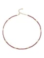 thumb Brass Crystal Round Minimalist Cuban Necklace 0