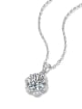 thumb 925 Sterling Silver Moissanite White Dainty Lariat Necklace 0