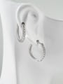 thumb 925 Sterling Silver Cubic Zirconia White Minimalist Clip Earring 3