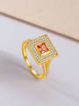 thumb 925 Sterling Silver Cubic Zirconia Multi Color Square Minimalist Band Ring 5