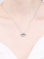 thumb 925 Sterling Silver Moissanite White Minimalist Link Necklace 3