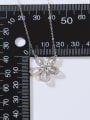 thumb 925 Sterling Silver Moissanite White Flower Minimalist Link Necklace 3