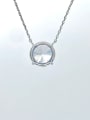 thumb 925 Sterling Silver High Carbon Diamond White Minimalist Lariat Necklace 2
