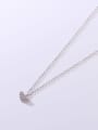 thumb 925 Sterling Silver Cubic Zirconia White Heart Minimalist Lariat Necklace 2
