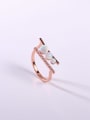 thumb 925 Sterling Silver Synthetic Opal White Minimalist Band Ring 0