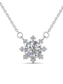 thumb 925 Sterling Silver Moissanite White Minimalist Link Necklace 0