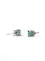 thumb 925 Sterling Silver Moissanite Multi Color Minimalist Stud Earring 1