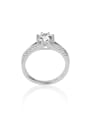 thumb 925 Sterling Silver Moissanite White Minimalist Solitaire Ring 2