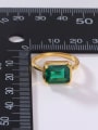 thumb 925 Sterling Silver Cubic Zirconia Green Minimalist Band Ring 4