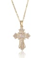 thumb 925 Sterling Silver Cubic Zirconia White Cross Minimalist Lariat Necklace 0