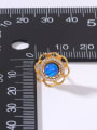 thumb 925 Sterling Silver Synthetic Opal Blue Minimalist Stud Earring 4