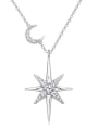 thumb 925 Sterling Silver Moissanite White Minimalist Lariat Necklace 0