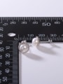 thumb 925 Sterling Silver Freshwater Pearl White Minimalist Stud Earring 3