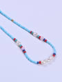 thumb Stainless steel Bead Multi Color Minimalist Beaded Necklace 1