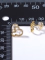 thumb 925 Sterling Silver Cubic Zirconia White Minimalist Stud Earring 3