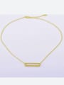 thumb 925 Sterling Silver Cubic Zirconia White Minimalist Necklace 0
