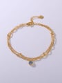 thumb 925 Sterling Silver Cubic Zirconia Blue Minimalist Adjustable Bracelet 0