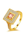 thumb 925 Sterling Silver Cubic Zirconia Multi Color Square Minimalist Band Ring 0