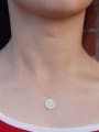 thumb 925 Sterling Silver Cubic Zirconia White Minimalist Link Necklace 4