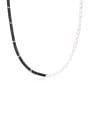 thumb Brass Crystal Irregular Minimalist Cuban Necklace 0