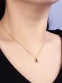 thumb 925 Sterling Silver Water Drop Minimalist Initials Necklace 3