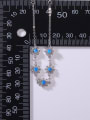 thumb 925 Sterling Silver Synthetic Opal Blue Minimalist Adjustable Bracelet 3