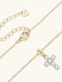 thumb 925 Sterling Silver Moissanite White Cross Minimalist Lariat Necklace 4