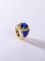 thumb 925 Sterling Silver Silicon Cubic Zirconia Blue Minimalist Band Ring 0