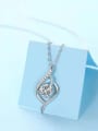 thumb 925 Sterling Silver Moissanite White Minimalist Lariat Necklace 3