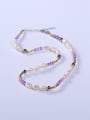 thumb Stainless steel Freshwater Pearl Multi Color Minimalist Beaded Necklace 0