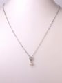 thumb 925 Sterling Silver Freshwater Pearl White Minimalist Lariat Necklace 2