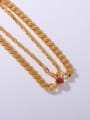 thumb 925 Sterling Silver Cubic Zirconia Red Minimalist Adjustable Bracelet 1
