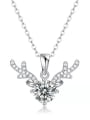 thumb 925 Sterling Silver Moissanite White Dainty Link Necklace 1