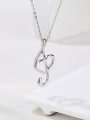 thumb 925 Sterling Silver Minimalist Initials Necklace 3