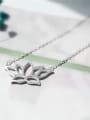 thumb 925 Sterling Silver Flower Minimalist Lariat Necklace 1