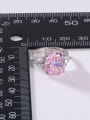 thumb 925 Sterling Silver High Carbon Diamond Pink Minimalist Band Ring 3