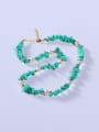 thumb Stainless steel Turquoise Multi Color Minimalist Beaded Necklace 0