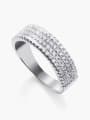 thumb 925 Sterling Silver Cubic Zirconia Gray Minimalist Band Ring 0