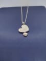 thumb 925 Sterling Silver Cubic Zirconia White Heart Minimalist Lariat Necklace 3