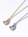thumb 925 Sterling Silver Water Drop Minimalist Initials Necklace 0
